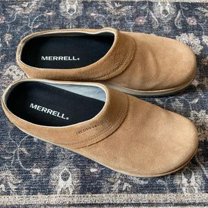 Gently used brown suede clogs - 7.5 Merrell